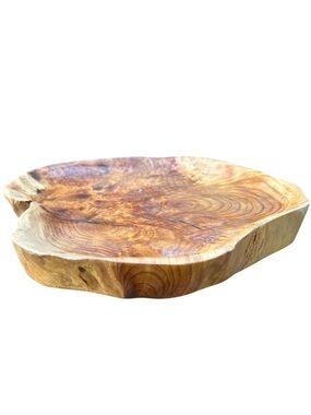 Vintage Root of Earth Platter Large Rustic Hand-Carved